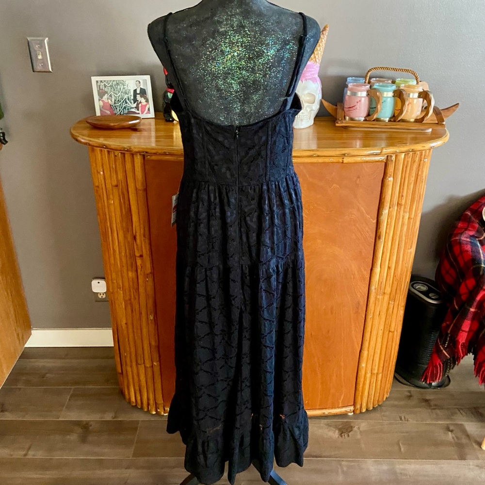 NSR Lace Bustier Midi Dress in Black - Picture 11 of 13